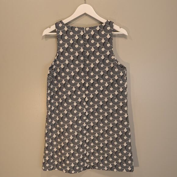 Alice + Olivia Mini Dress Geo Mod Retro Print Chic Classic - Size MMedium - Picture 2 of 8